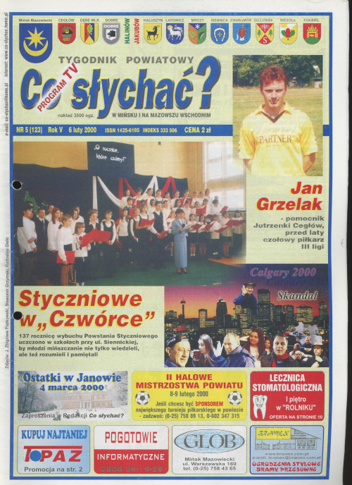 Okładka gazety Co słychać? - nr 5 (123) 2000